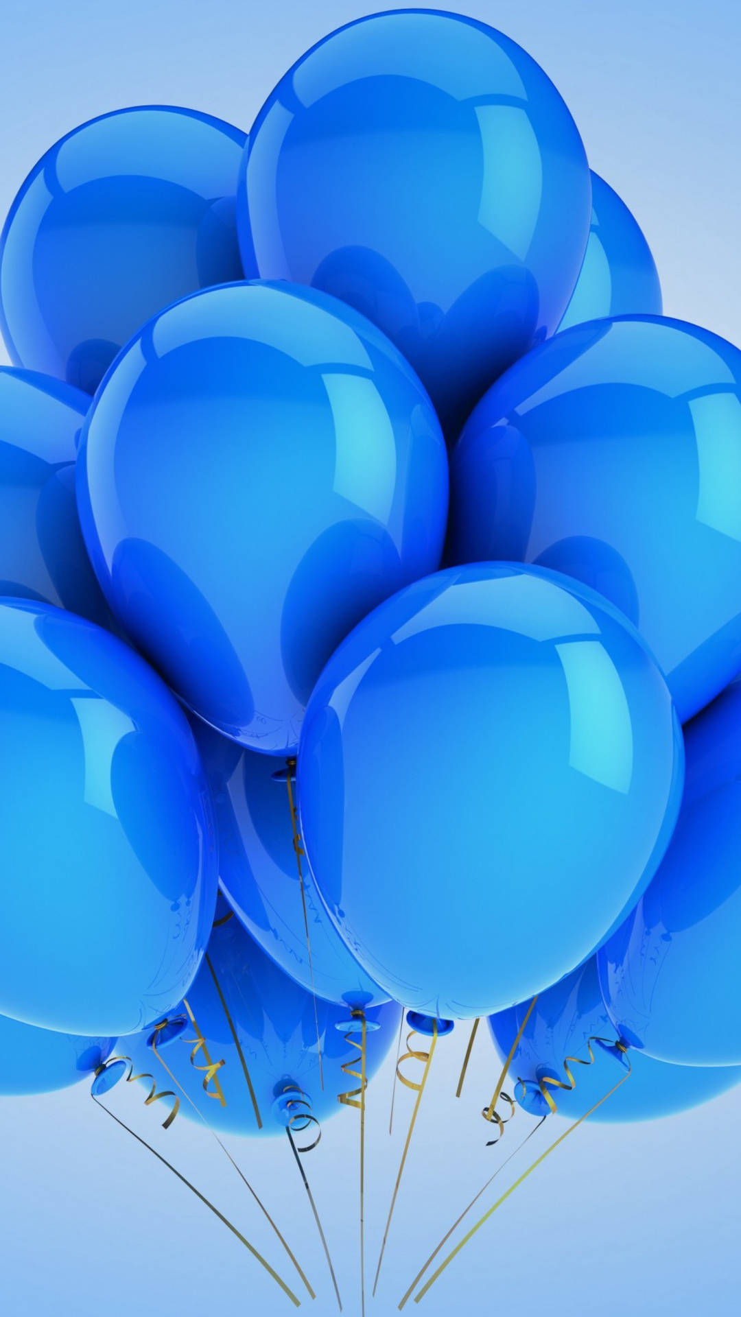 Aesthetic Blue Balloons Wallpaper