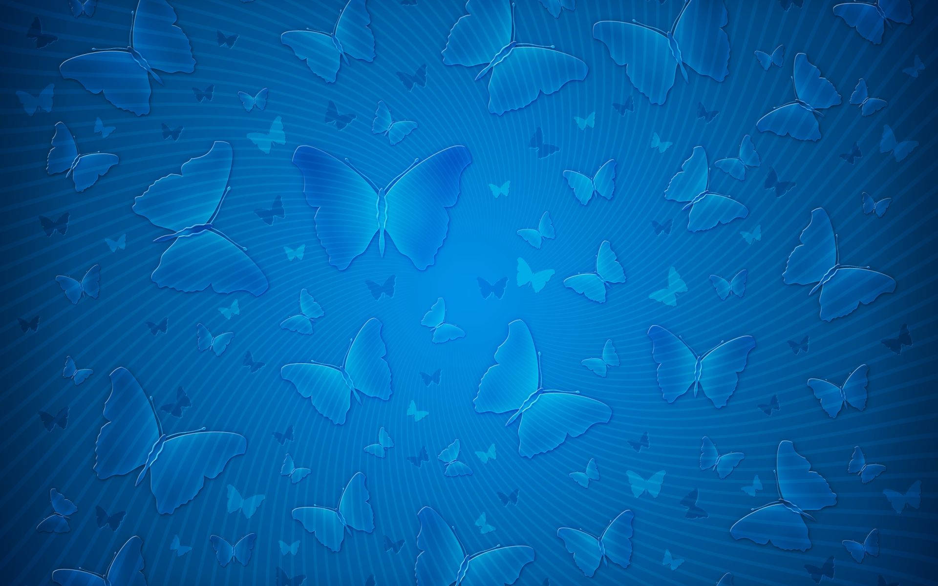 Aesthetic Blue Butterflies Wallpaper