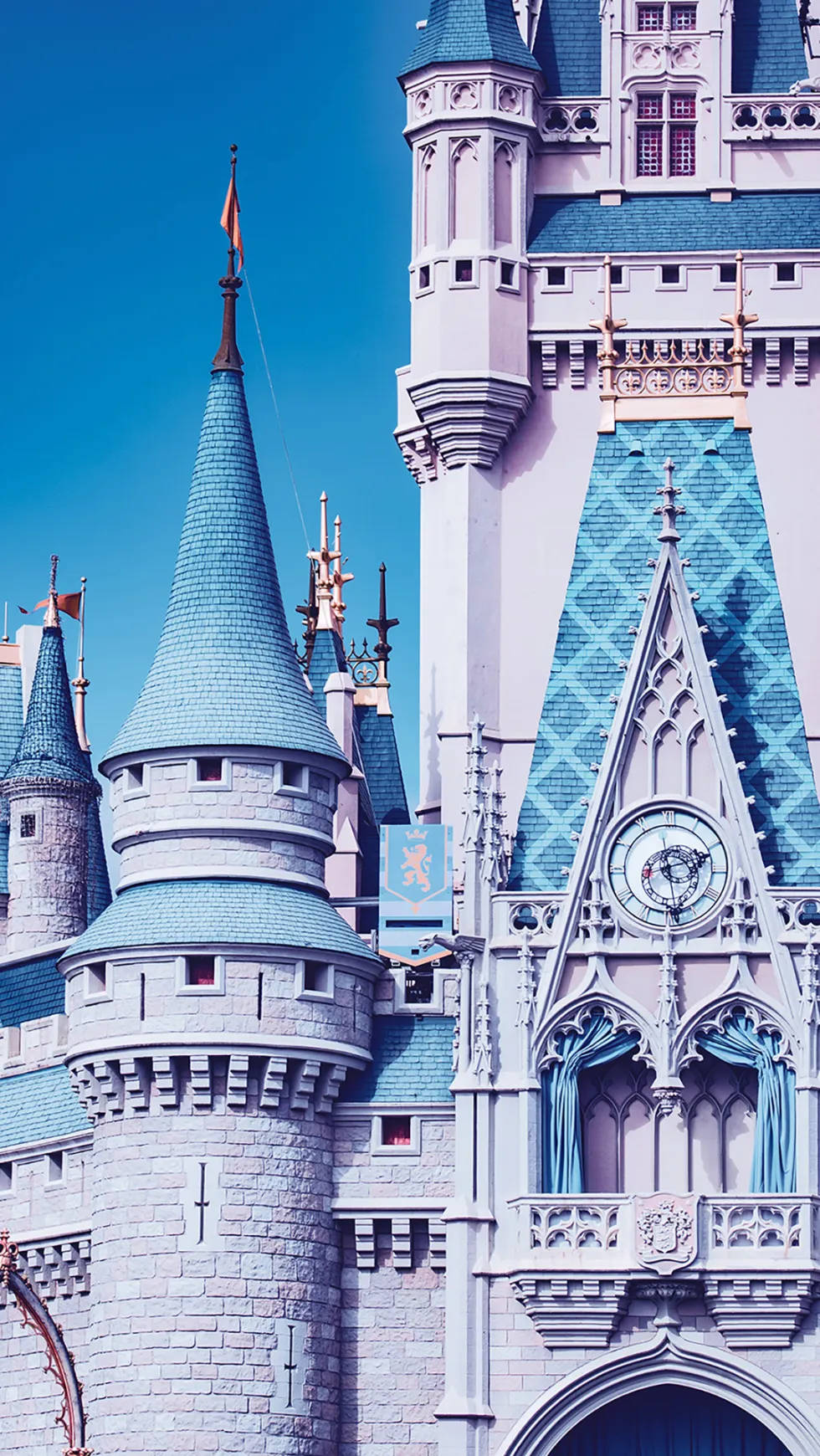 Estetiskblå Disney Slott Wallpaper