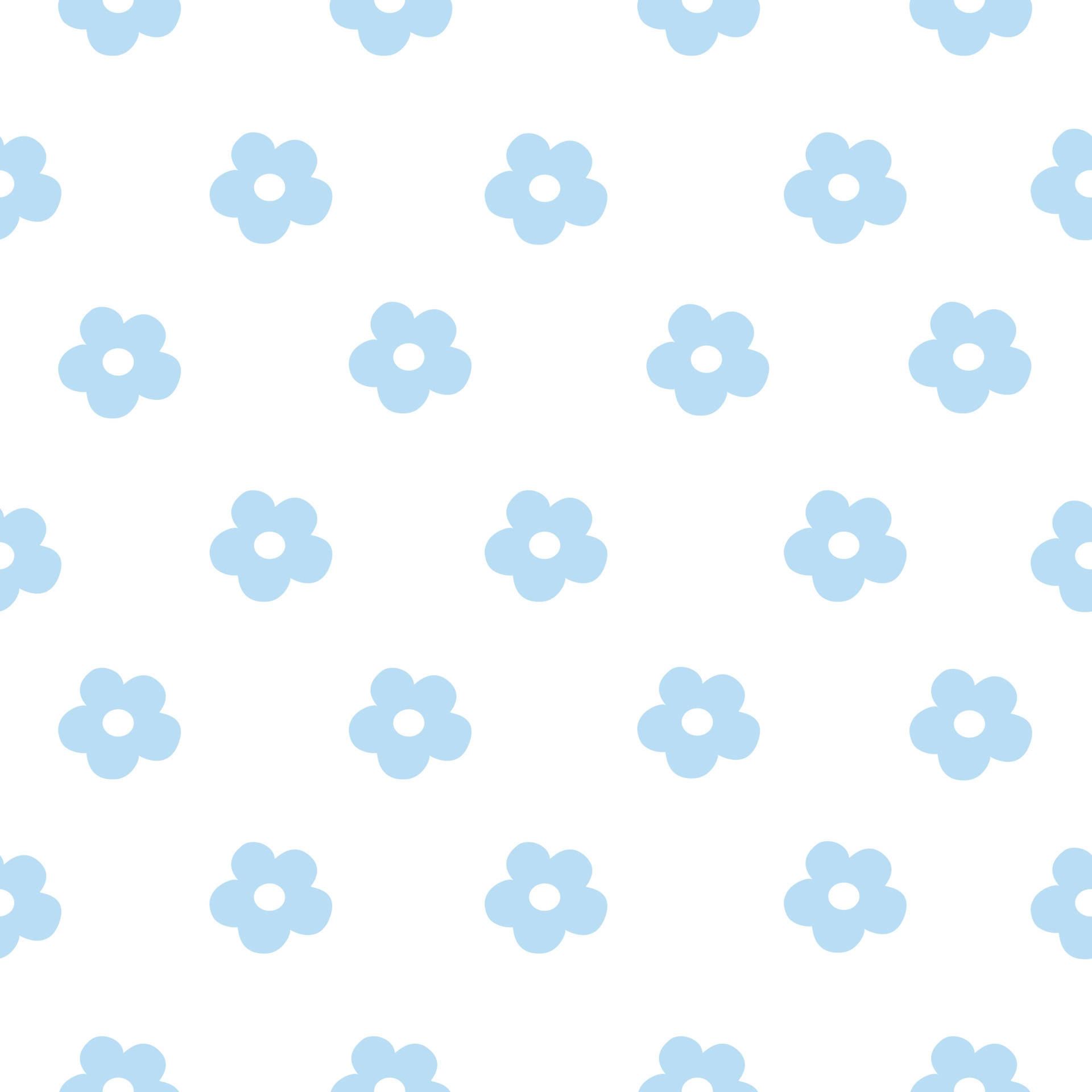 Aesthetic Blue Flower Minimalist Wallpaper