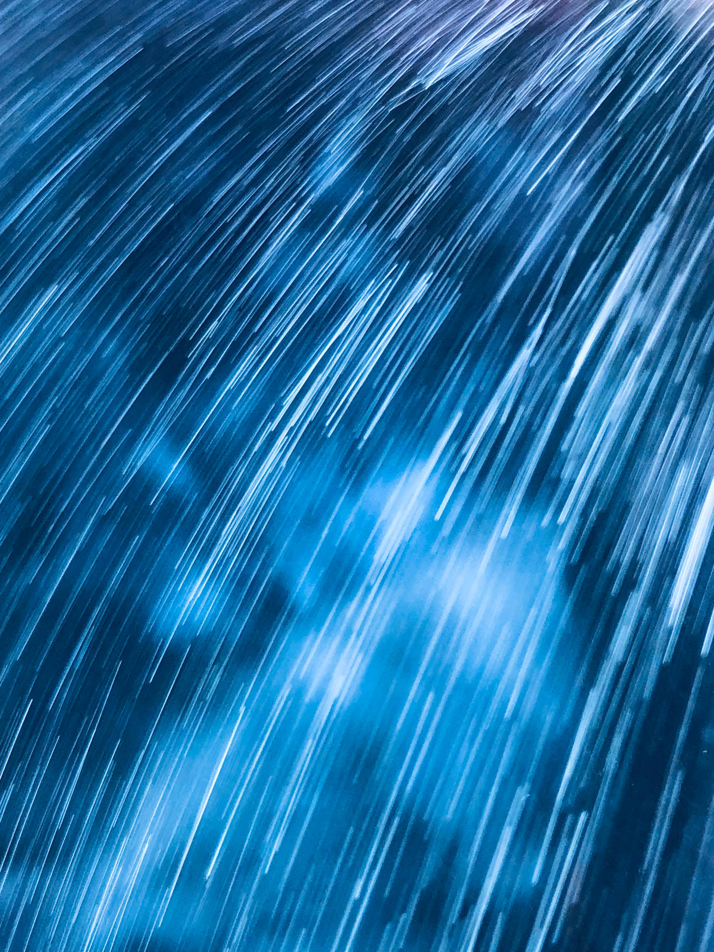 Aesthetic Blue Iphone Rainfall Art Wallpaper