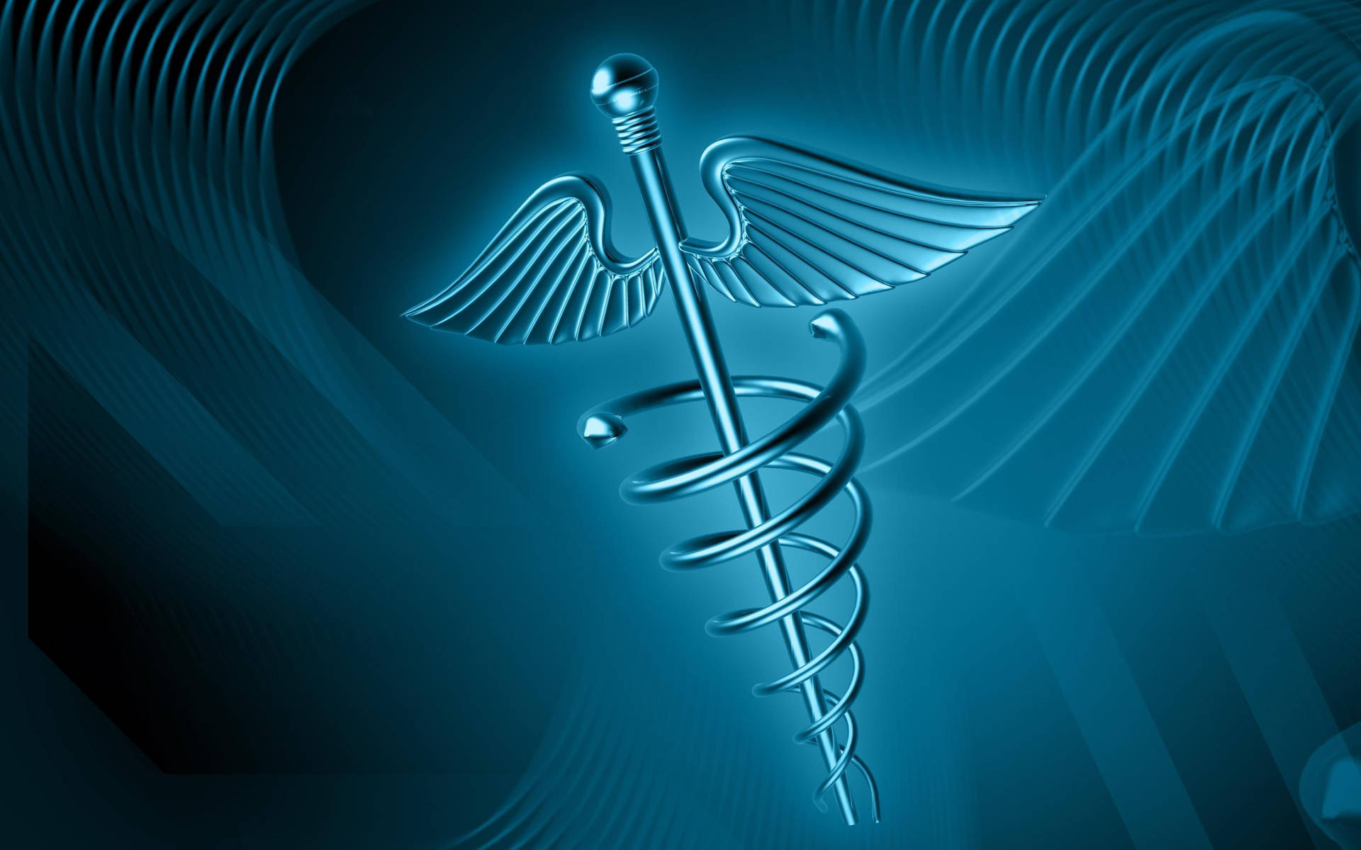 Ästhetischesblaues Medizinisches Personal Logo Wallpaper
