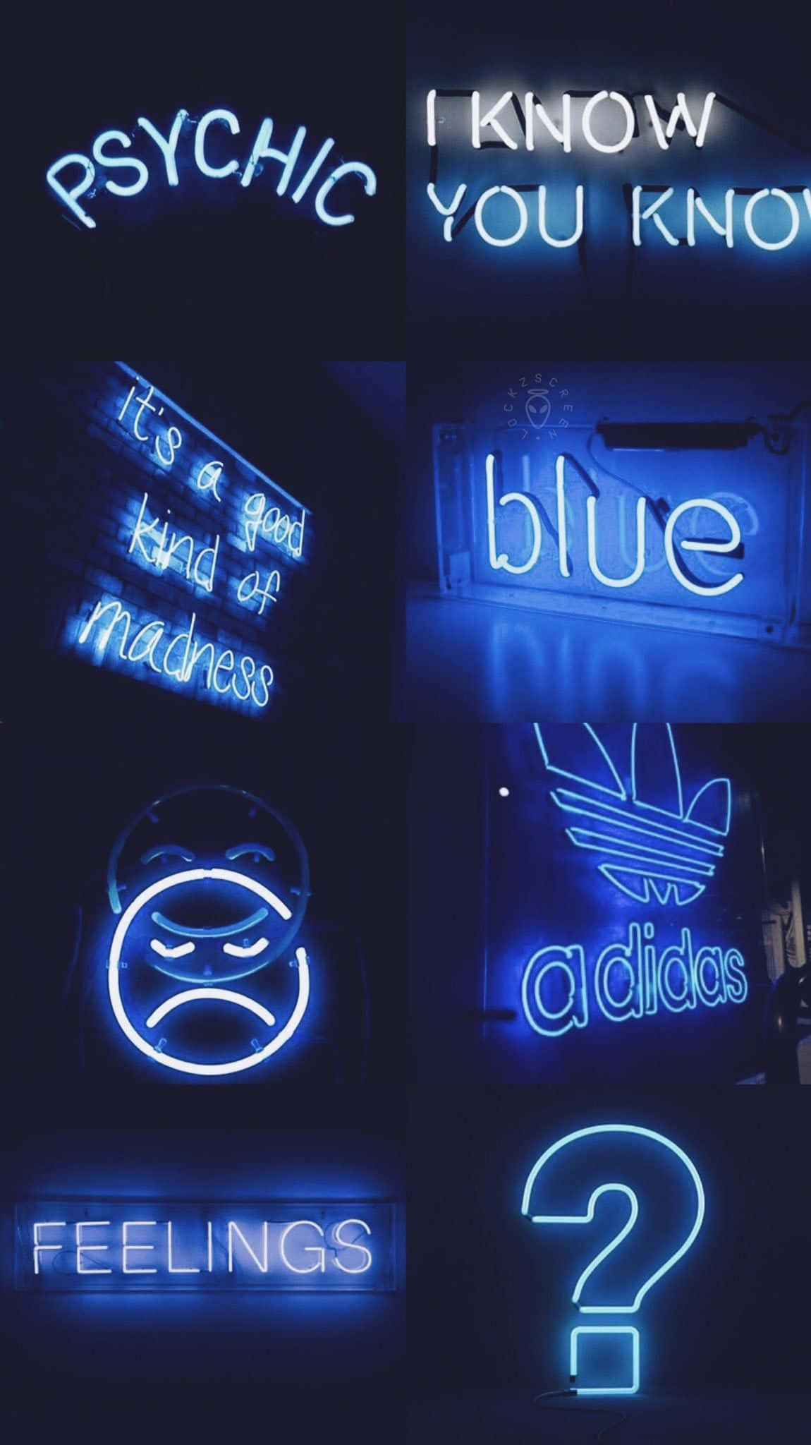 Immaginiestetiche Delle Luci Al Neon Blu.