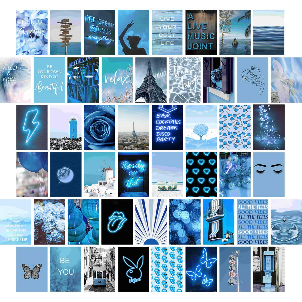 Aesthetic Blue Layout pictures