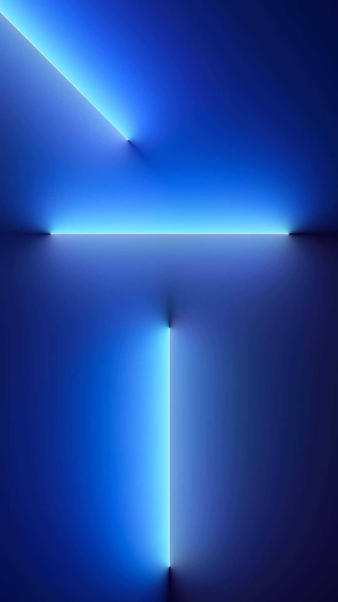 Tresimágenes De Luces De Neón Estéticas En Azul.