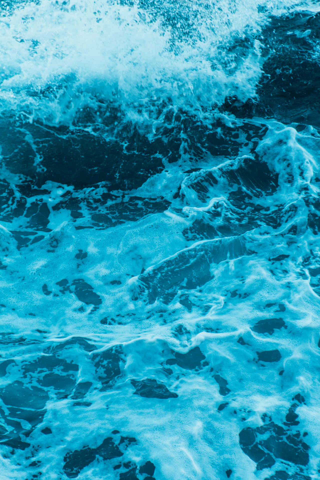 Æstetiskebilleder Af Blå Bølger