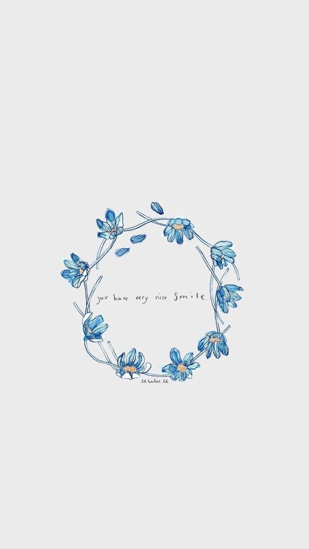 Aesthetic Blue Flower Wreath pictures