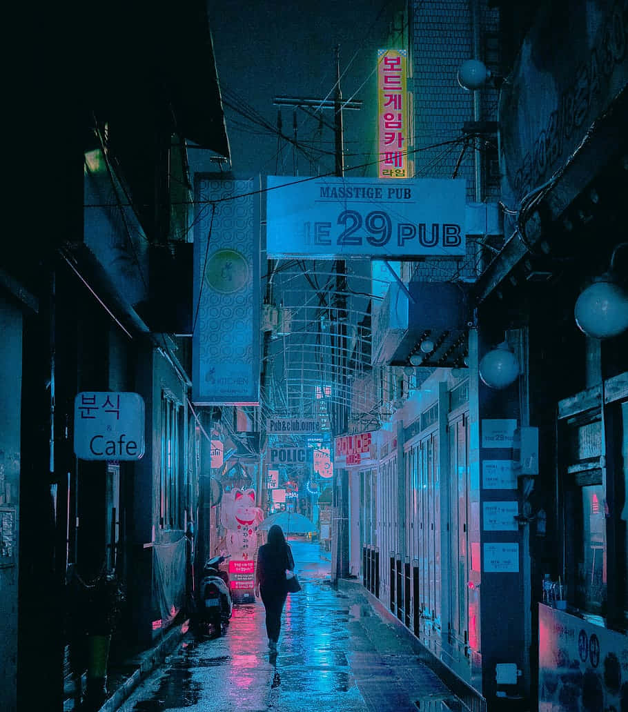 Aesthetic Blue Streets pictures