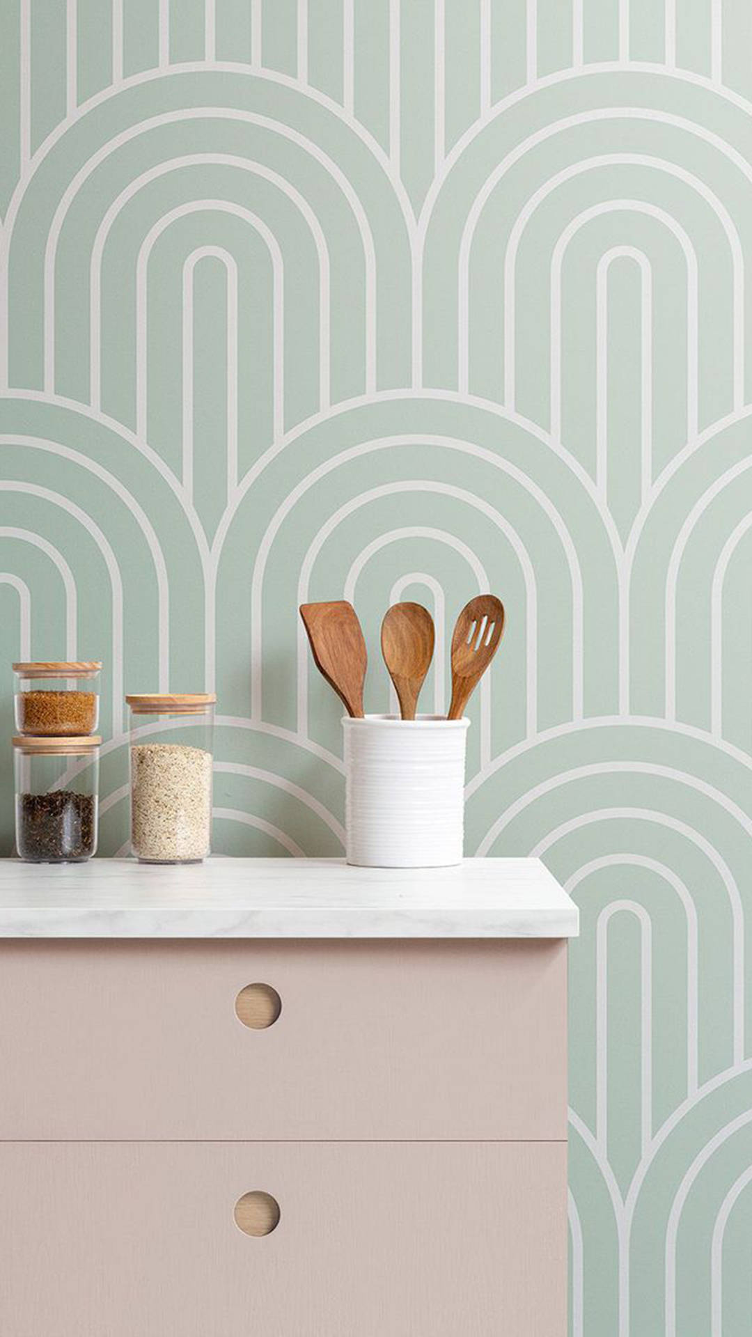 Ästhetischeboho-küchenoberfläche Wallpaper