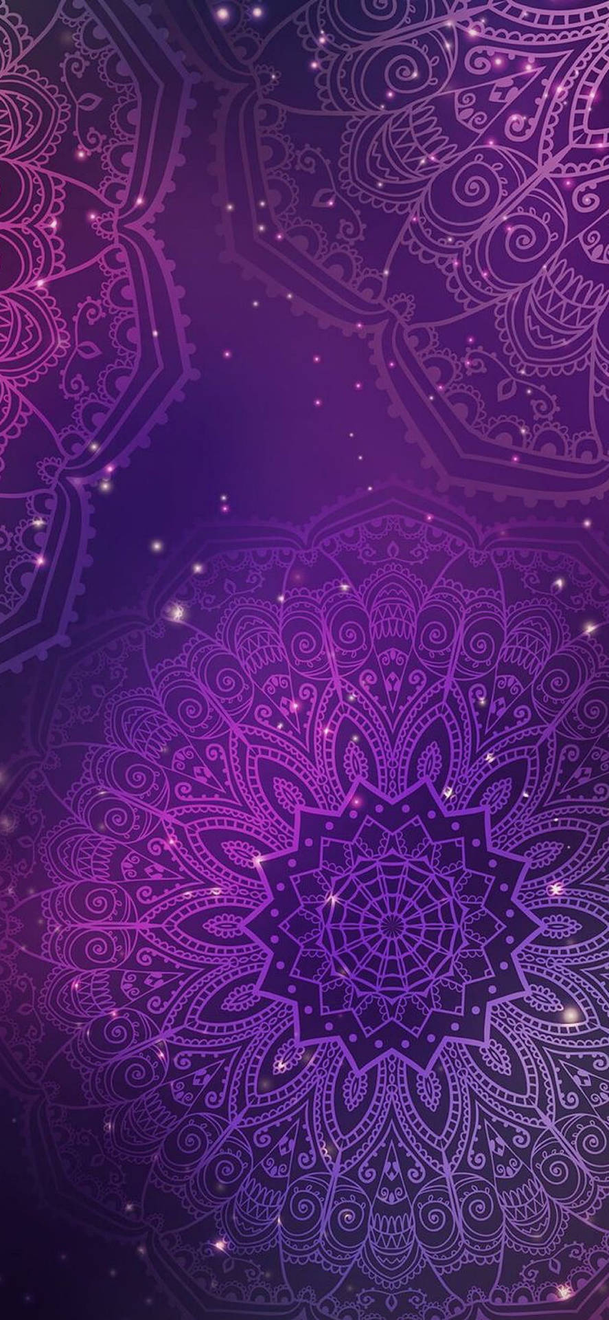 Aesthetic Boho Purple Mandala