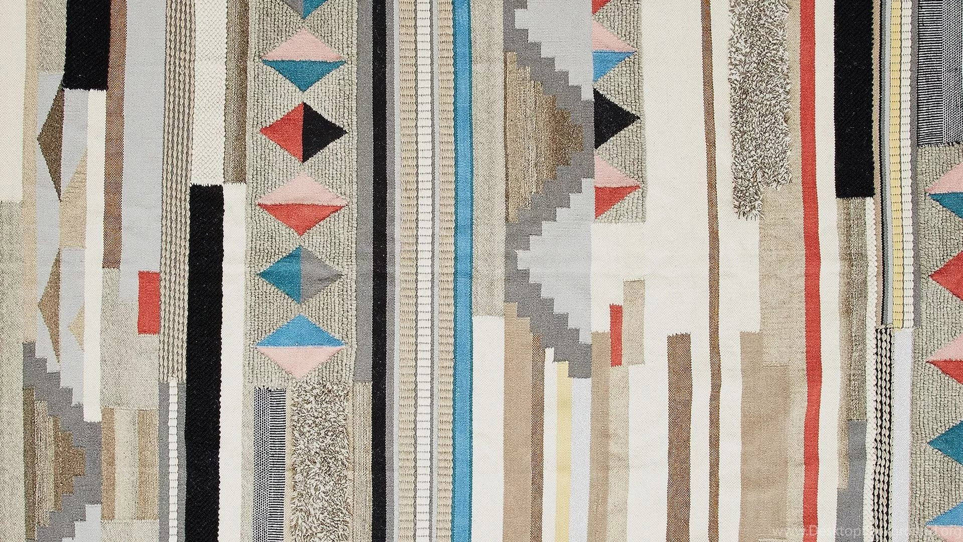 Aesthetic Boho Rug Pattern Wallpaper