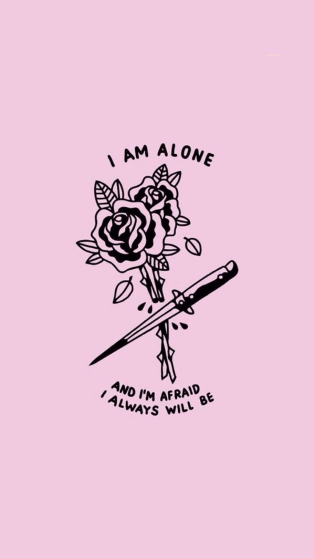 Aesthetic Boy Alone Quote Wallpaper