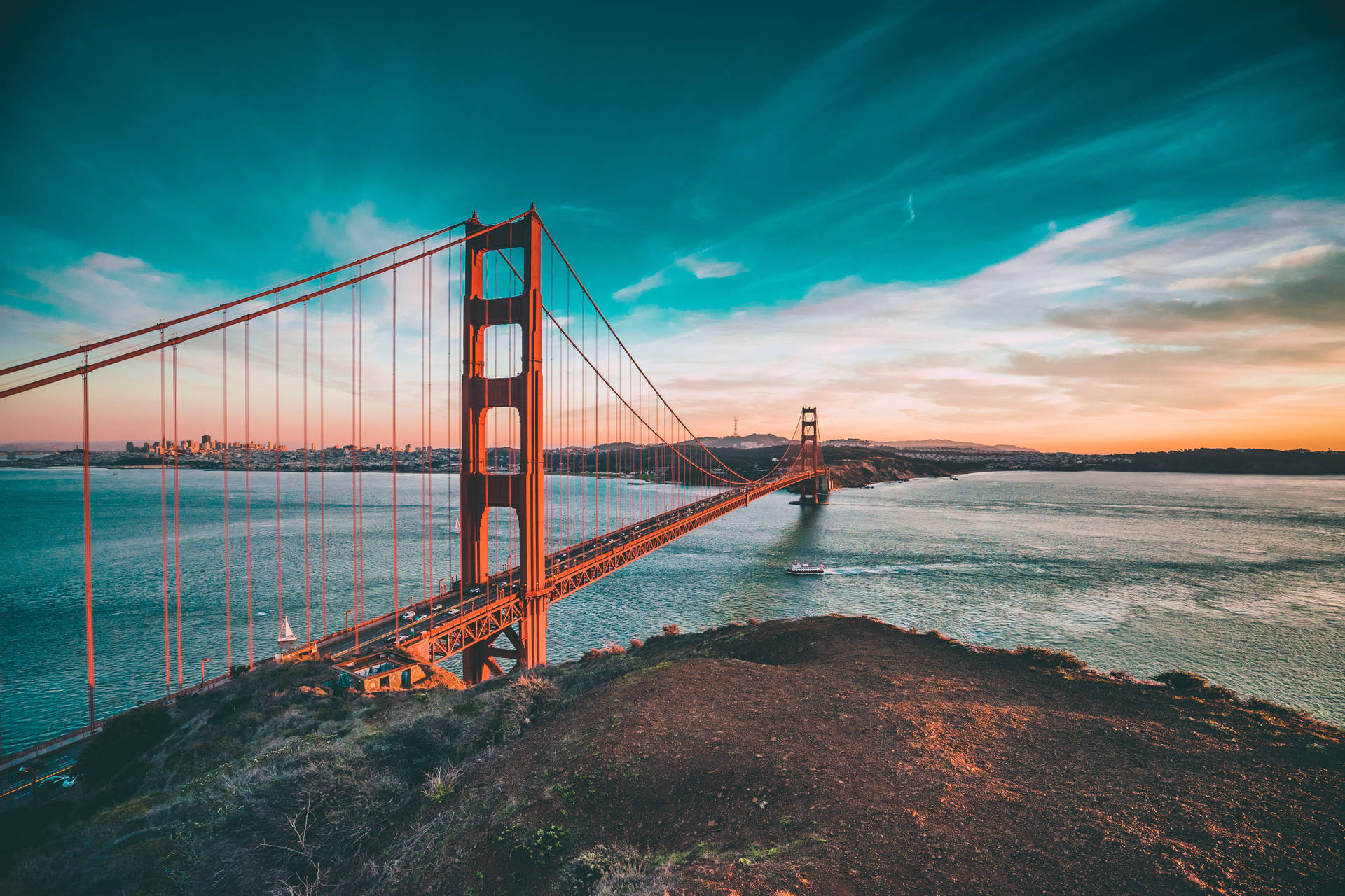 Aesthetic Bridge Skyline San Francisco Photography Wallpaper