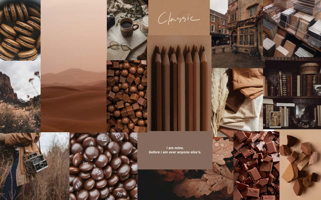 A moody yet cozy aesthetic with brown tones