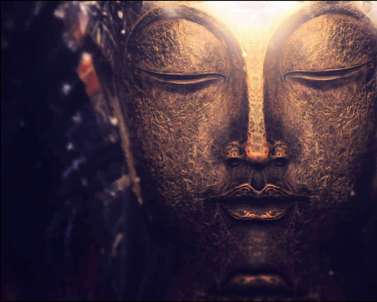Æstetisk Buddha Statue Ansigt Wallpaper