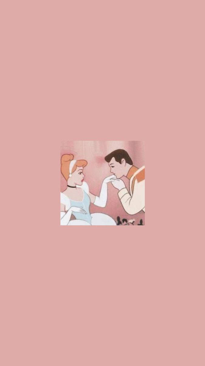 Aesthetic Cartoon Cinderella And Prince Charming