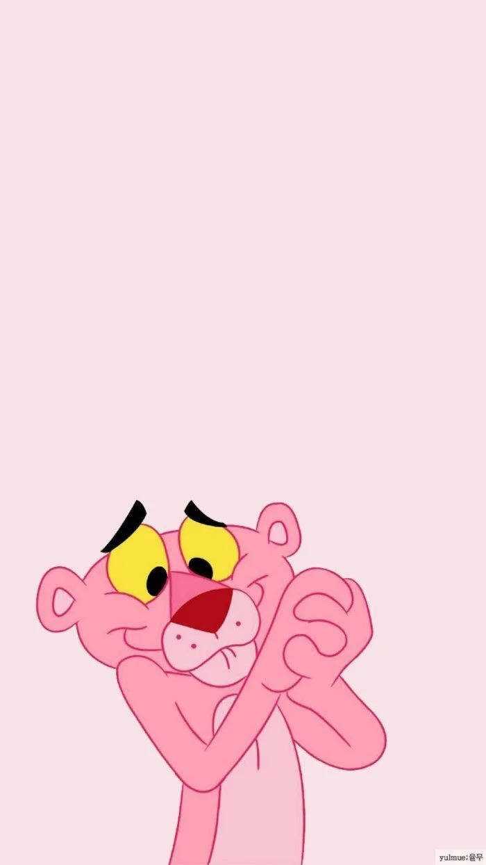 Aesthetic Cartoon Cute Pink Panther