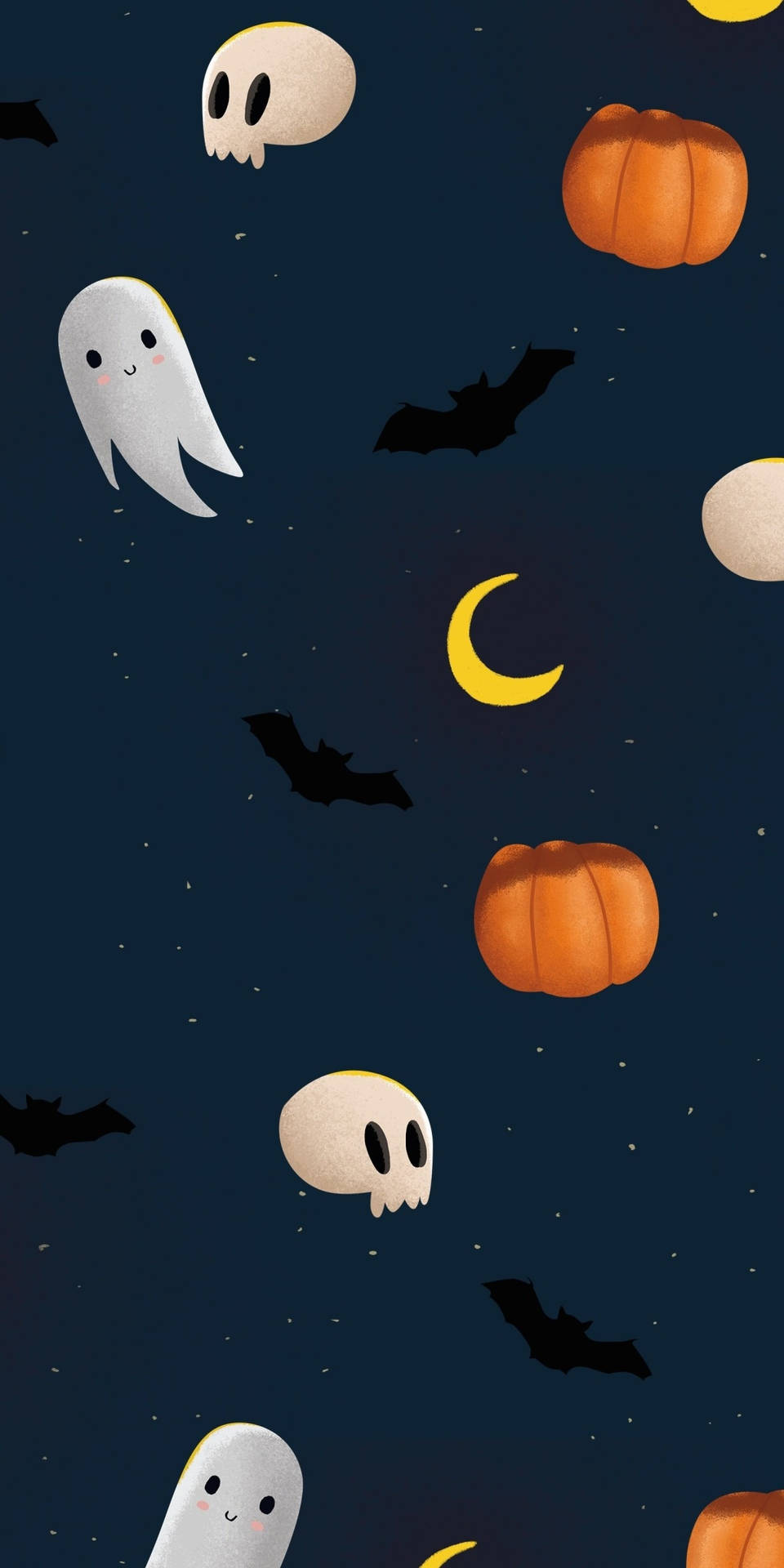 Aesthetic Cartoon Halloween Phone Wallpaper