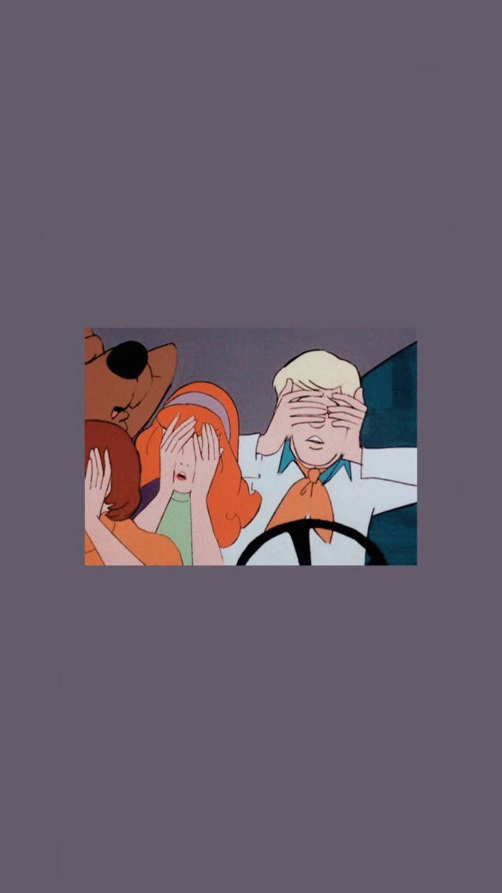 Aesthetic Cartoon Scooby Doo Gang Wallpaper