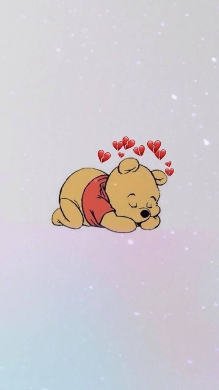 Aesthetic Cartoon Sleeping Winnie The Pooh