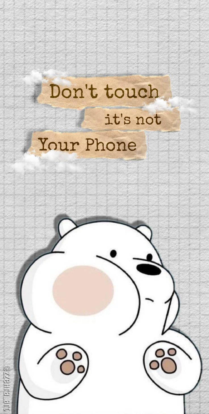 Download Aesthetic Cartoon Squished Ice Bear Wallpaper 