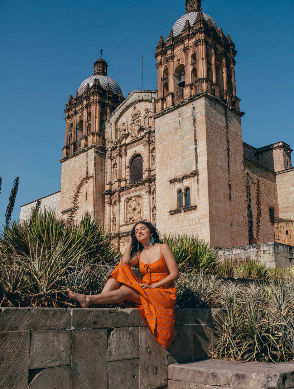 Aesthetic Cathedral In Oaxaca Wallpaper