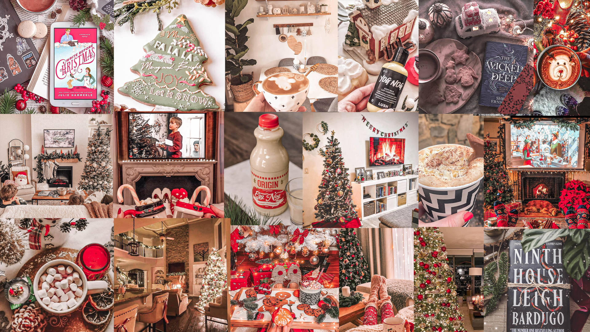 Aesthetic Christmas Collage Wallpaper