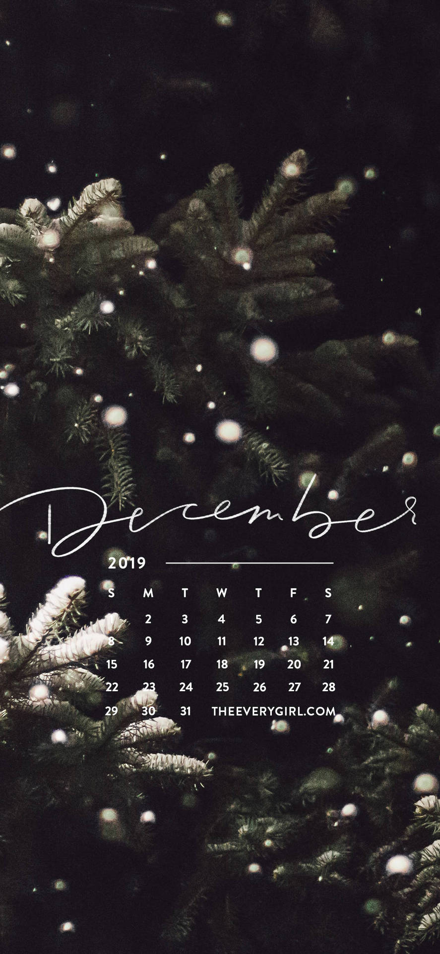 Aesthetic Christmas Iphone Calendar Wallpaper