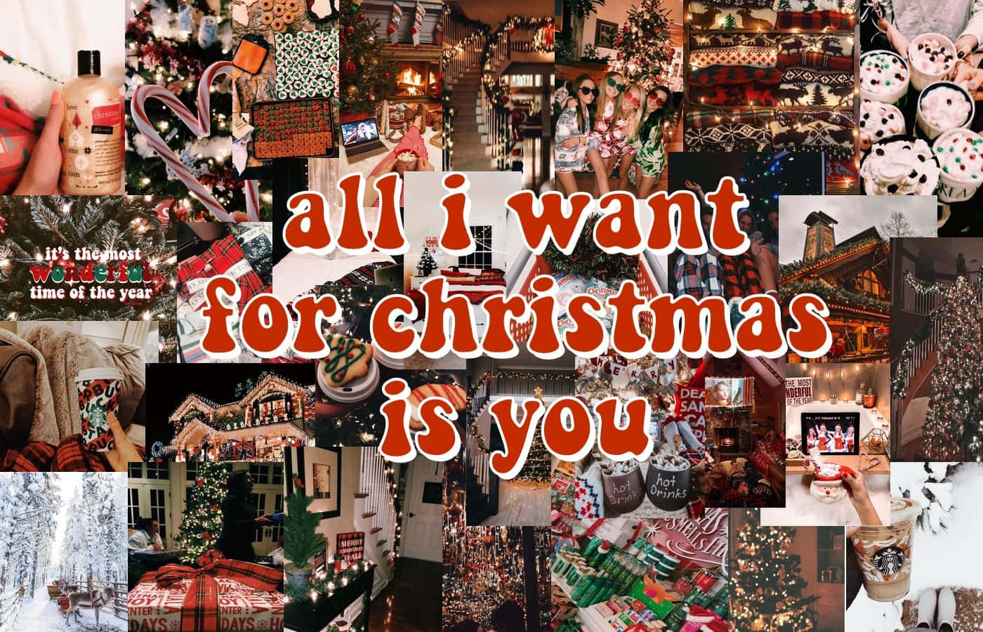 Alt, jeg ønsker mig til jul, er dig Wallpaper