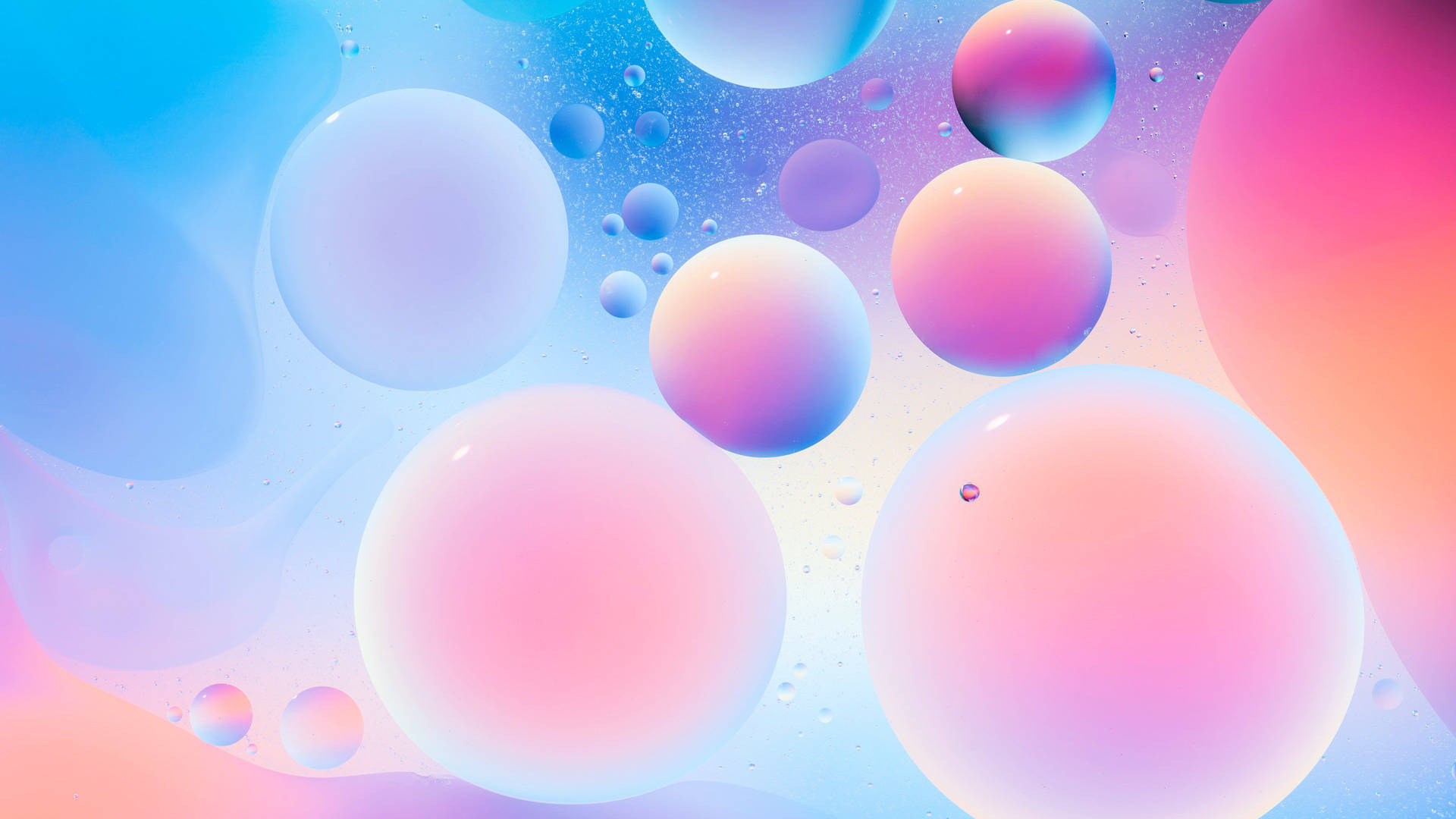 Aesthetic Chromebook Pastel Droplets Background