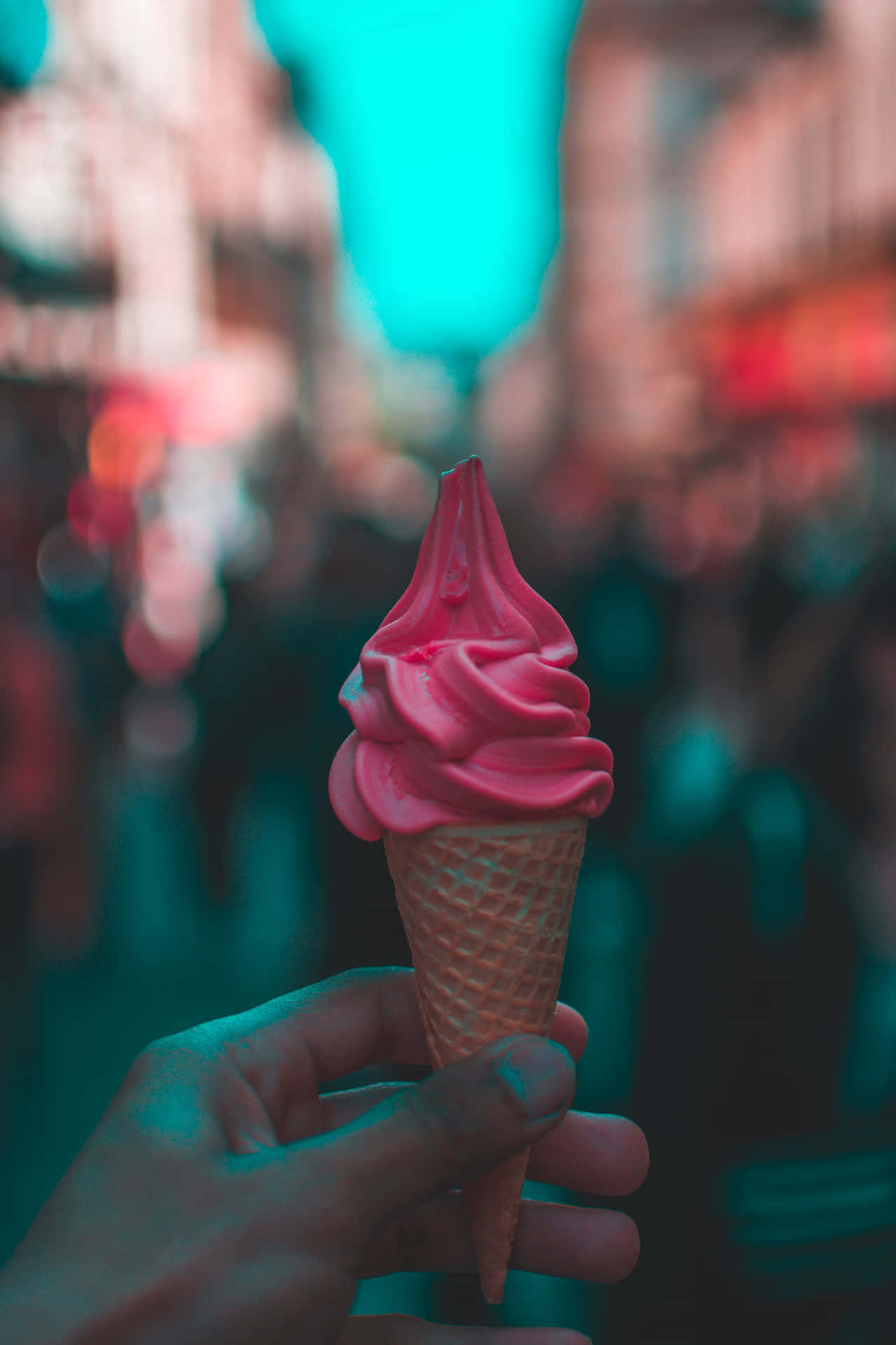 Aesthetic Close-up Of Swirled Ice Cream