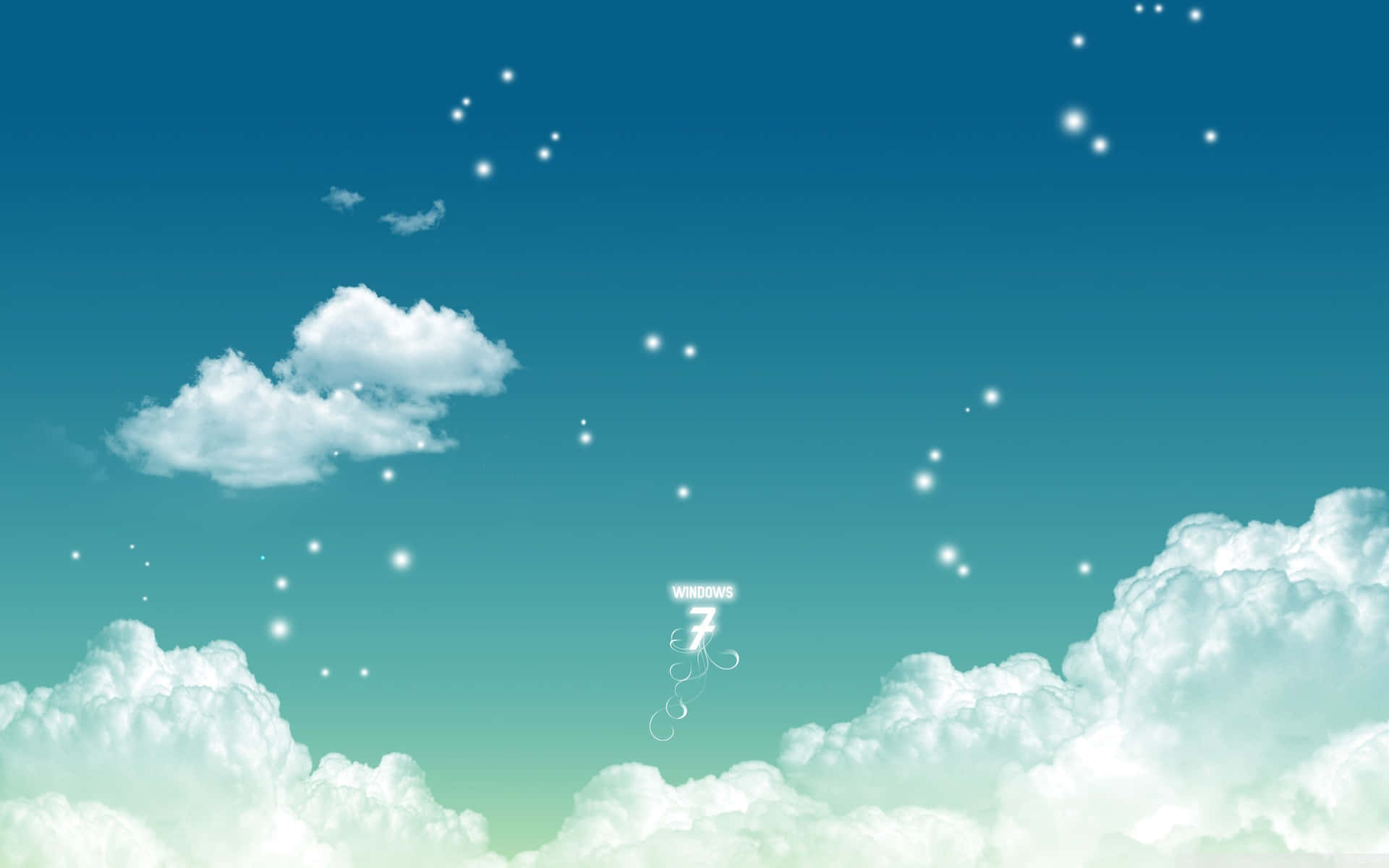 Uncielo Azzurro Con Nuvole E Un Aereo Che Vola Nel Cielo