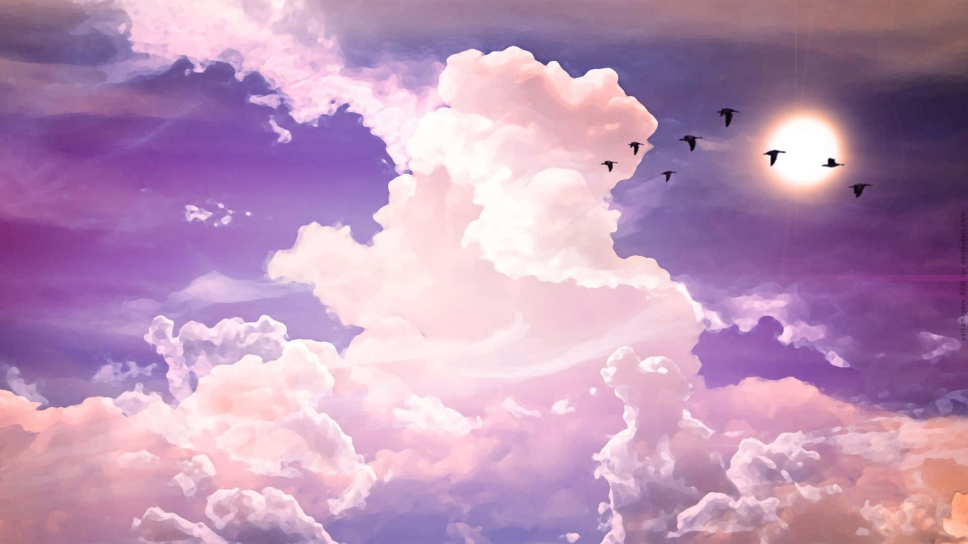 "Take a look up at the clouds dancing in the sky and take a break from the stresses of life"