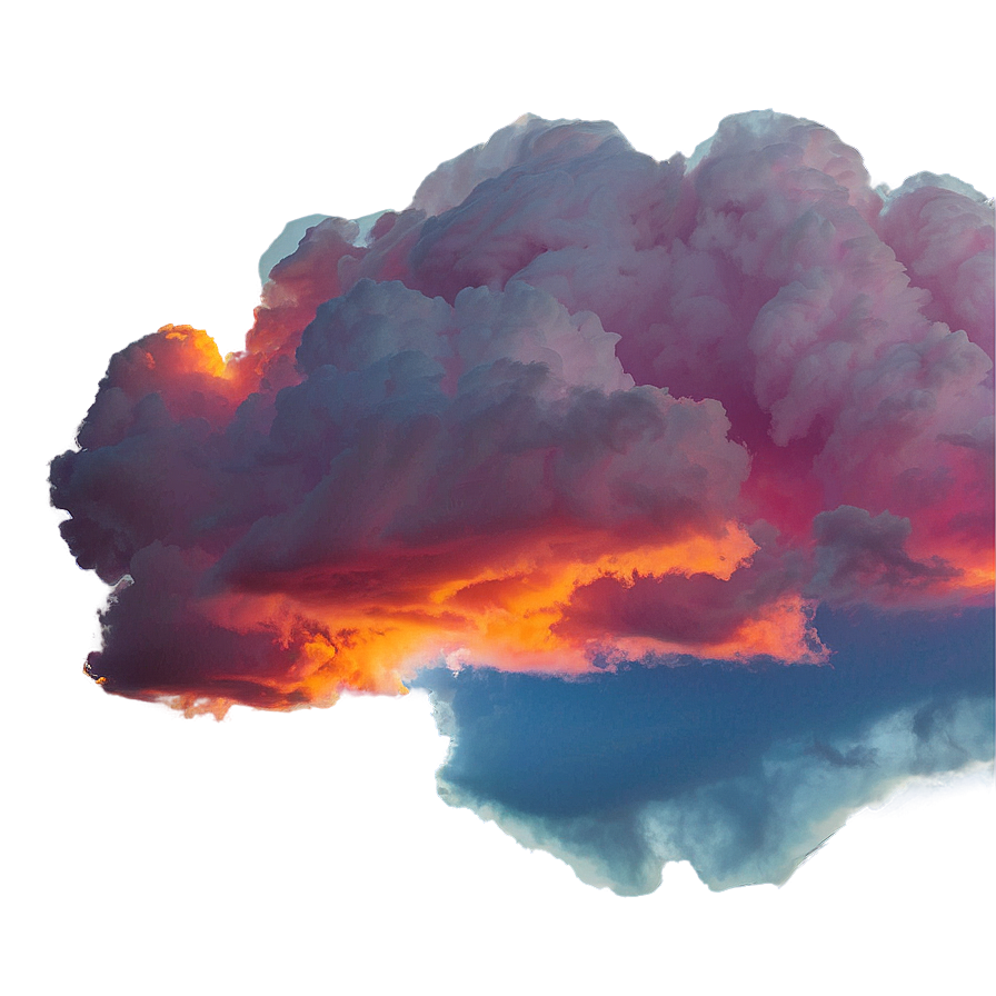 Aesthetic Cloud In Fiery Sunset Png 81 PNG