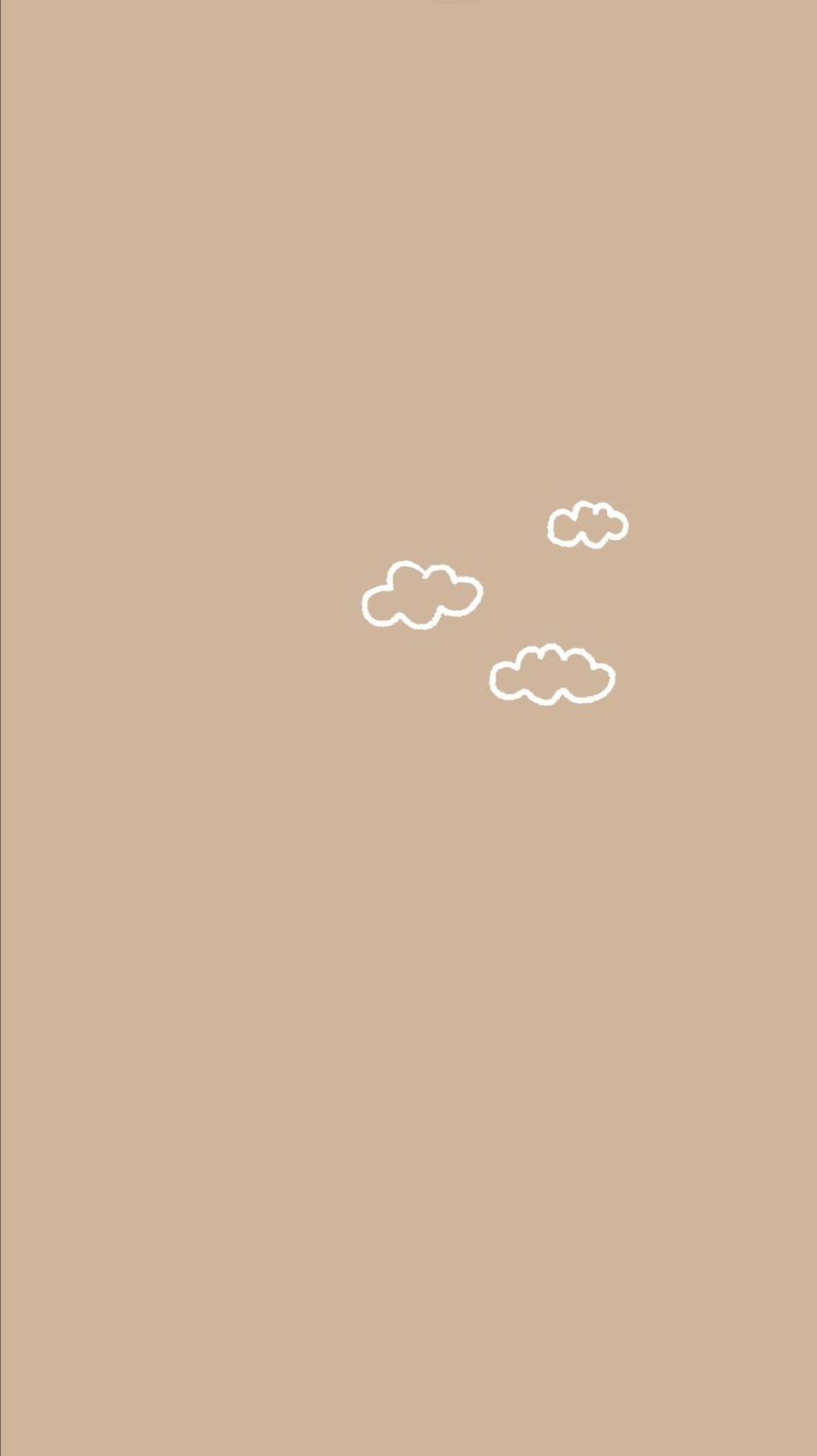 Aesthetic Clouds On Beige Background