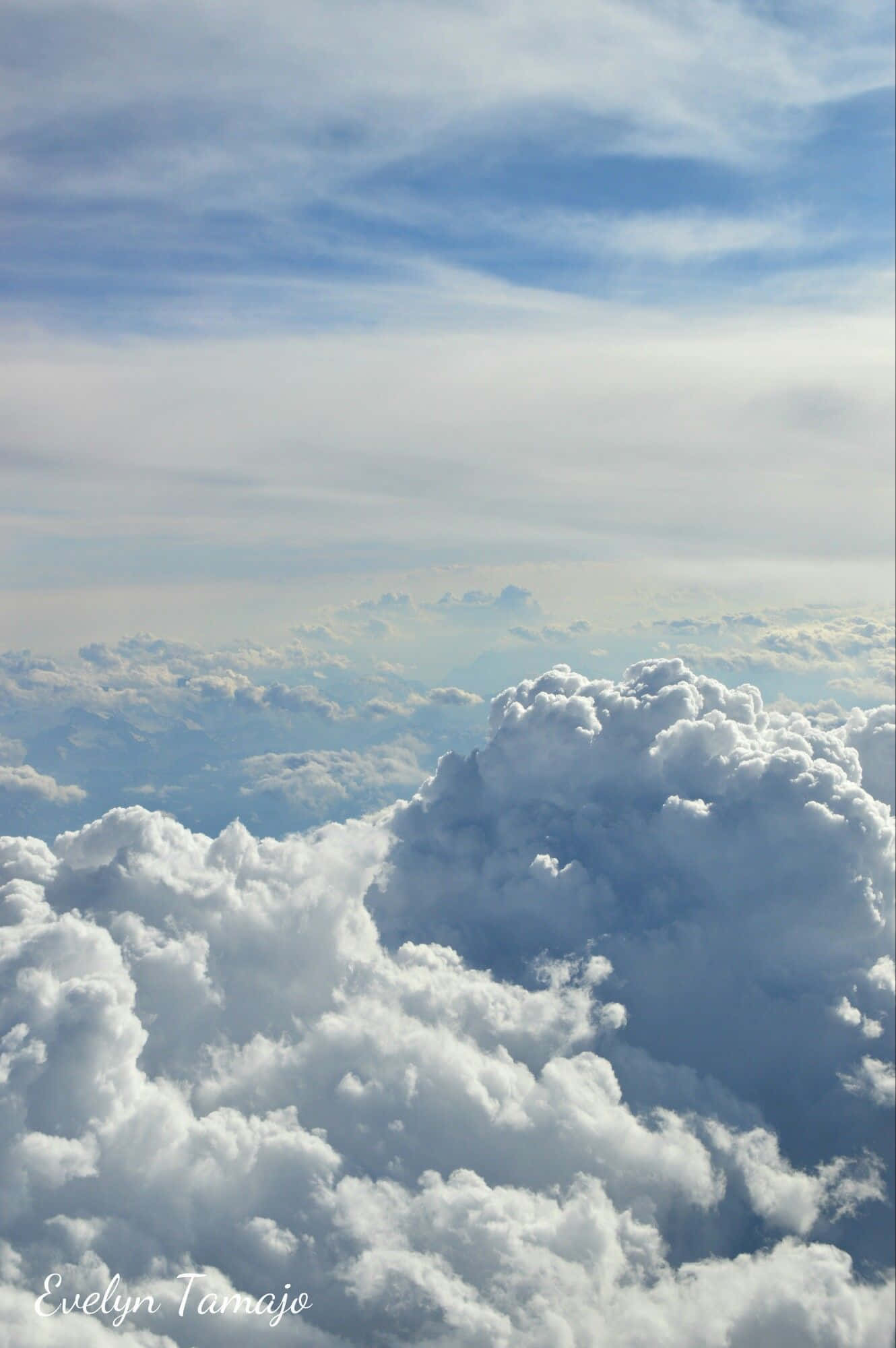 Eineansicht Von Wolken Aus Einem Flugzeug