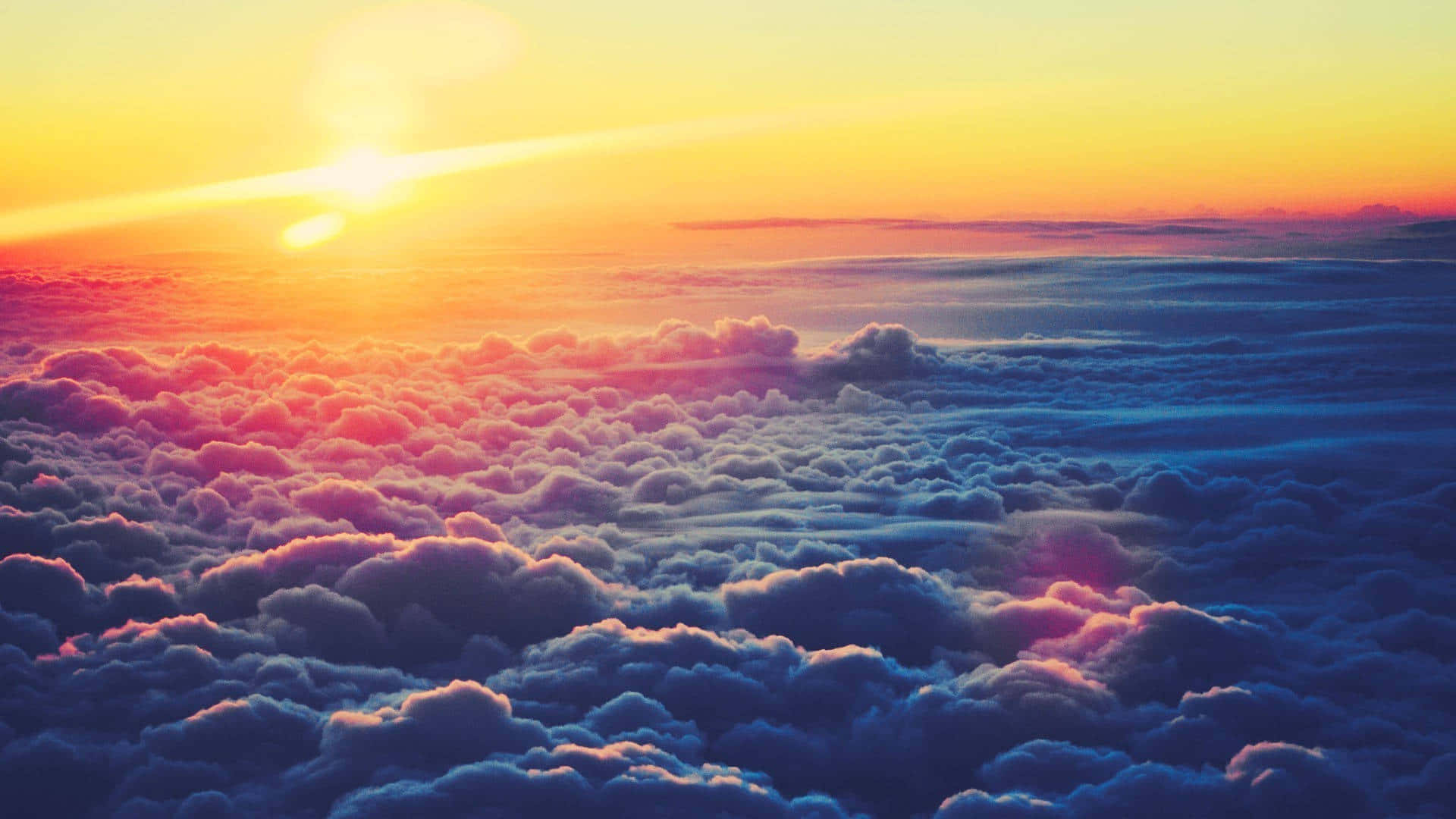 The Sun Is Shining Above Clouds