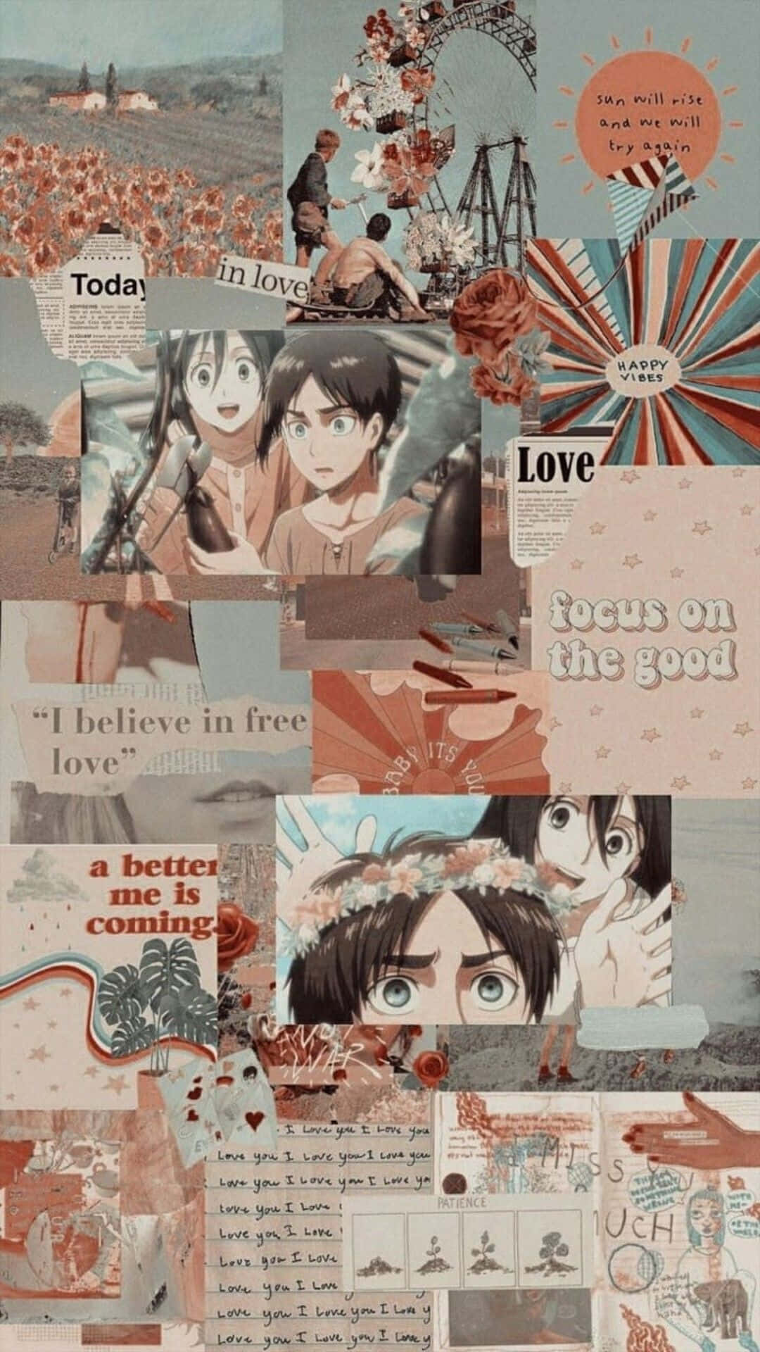 Aesthetic Collage Attackon Titan Wallpaper