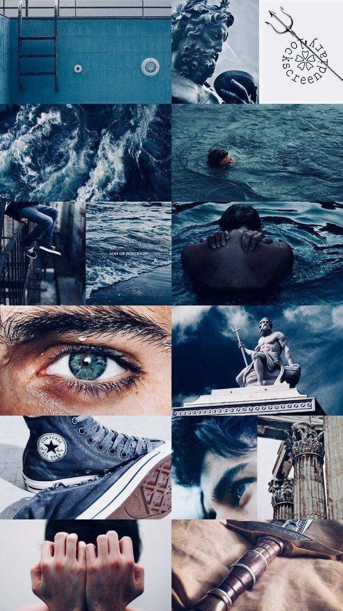 Aesthetic Collage Boy And Ocean Wallpaper