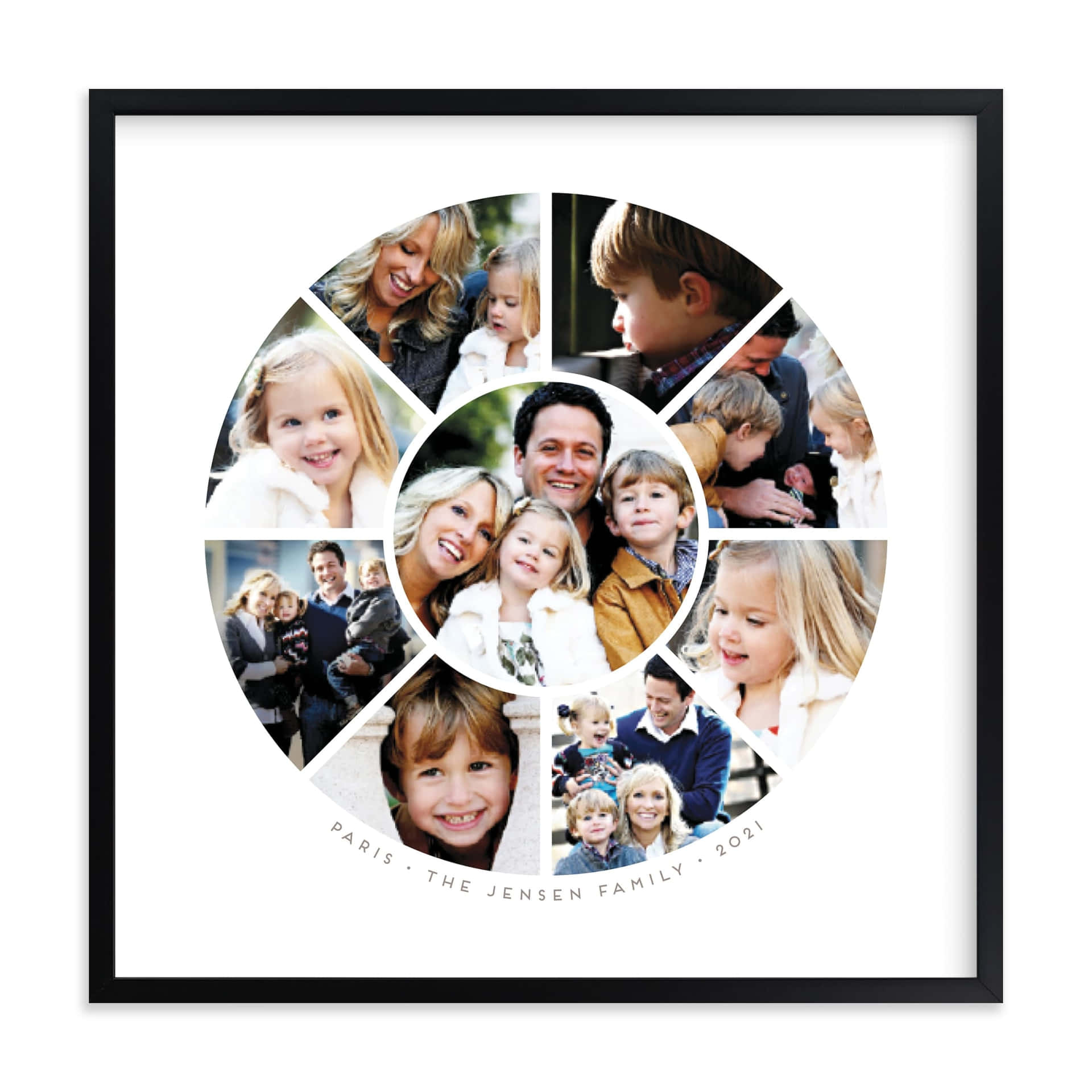 A Photo Of A Family In A Circle Frame
