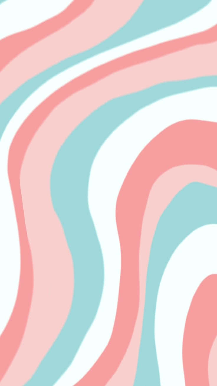 A Pink And Blue Wavy Pattern On A White Background Wallpaper