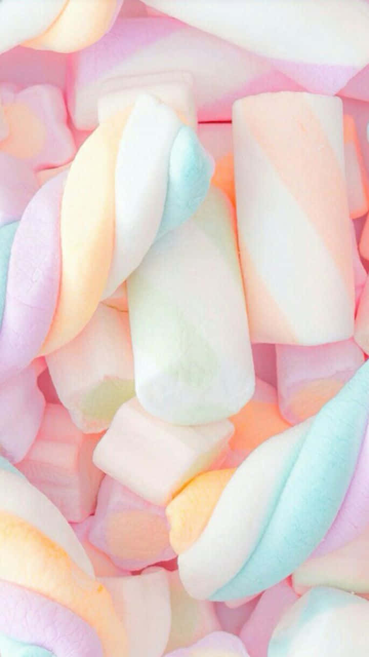 Aesthetic Colors Of Fluffy Marshmallows Wallpaper