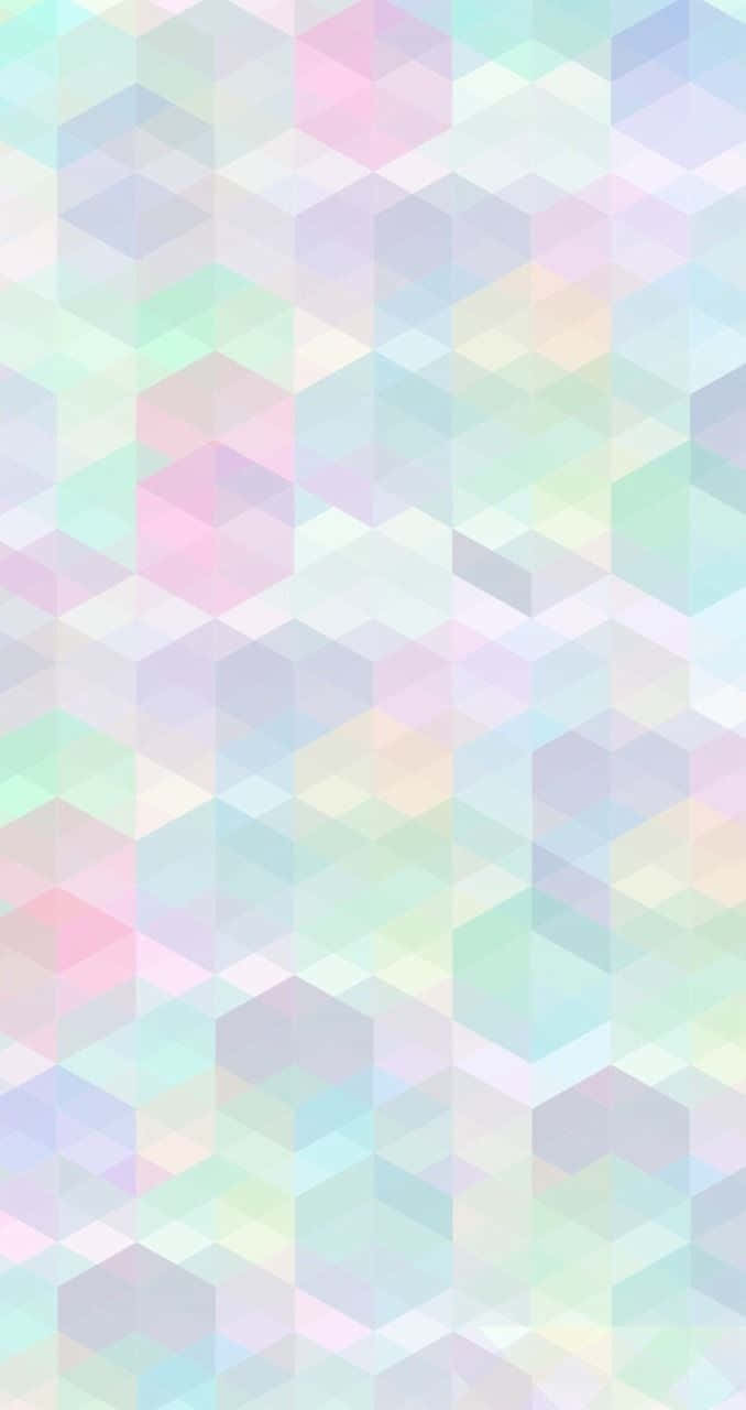 Hexagonmønster med let æstetiske farver Wallpaper