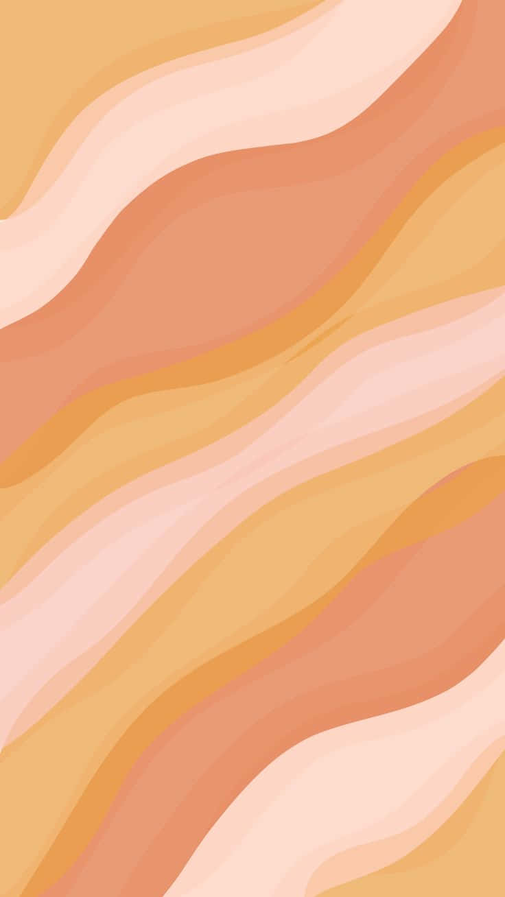 Aesthetic Peach Waves Colors Wallpaper