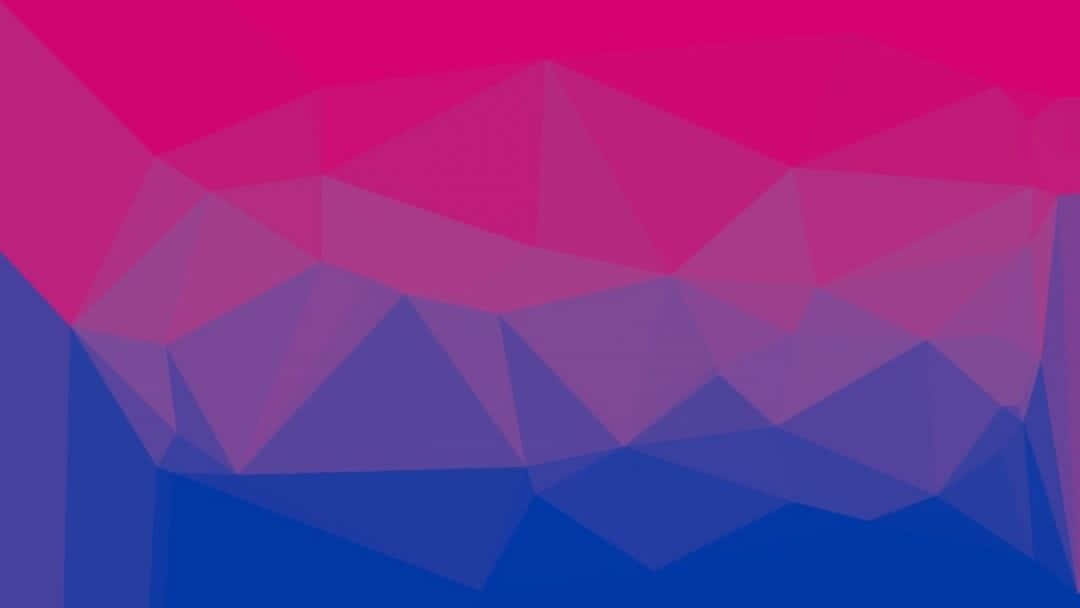 En rosa og blå baggrund med trekanter Wallpaper
