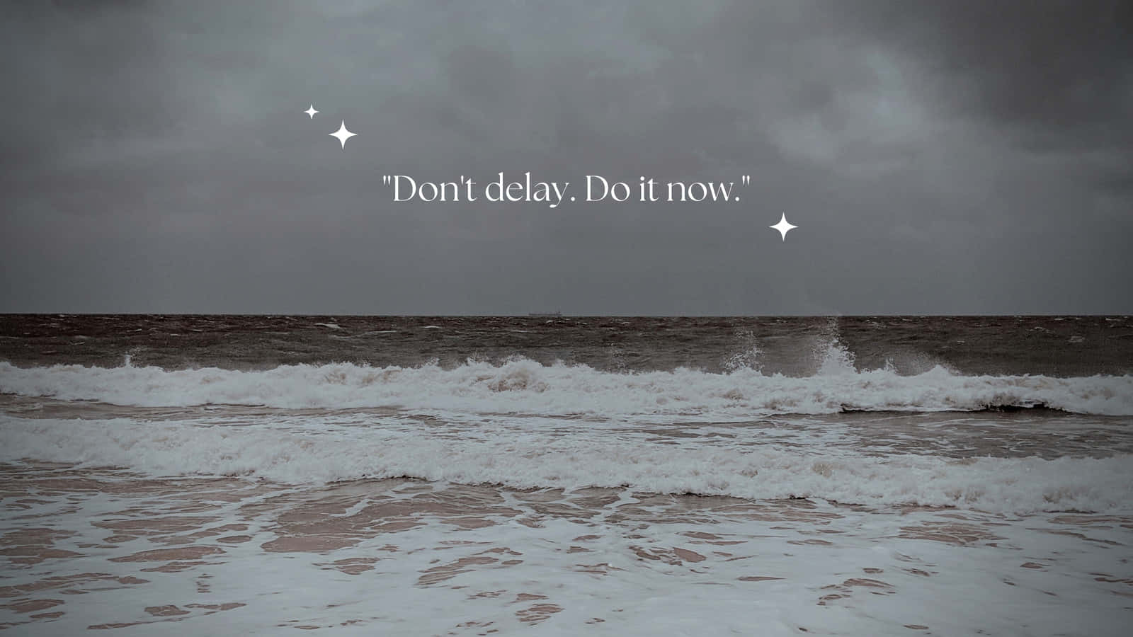 A Picture Of A Beach With The Words Don't Wait Don't Now