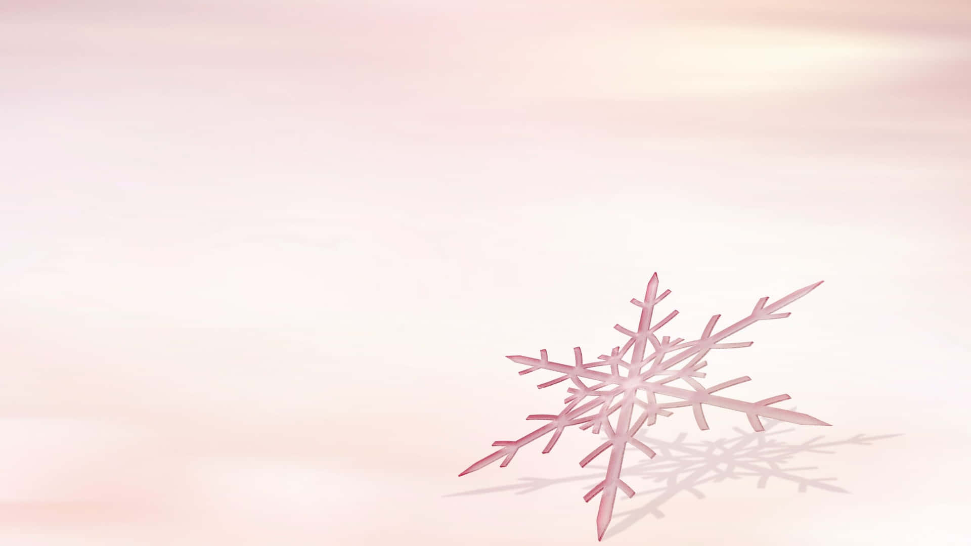 Aesthetic Computer Light Pink Snowflake Wallpaper