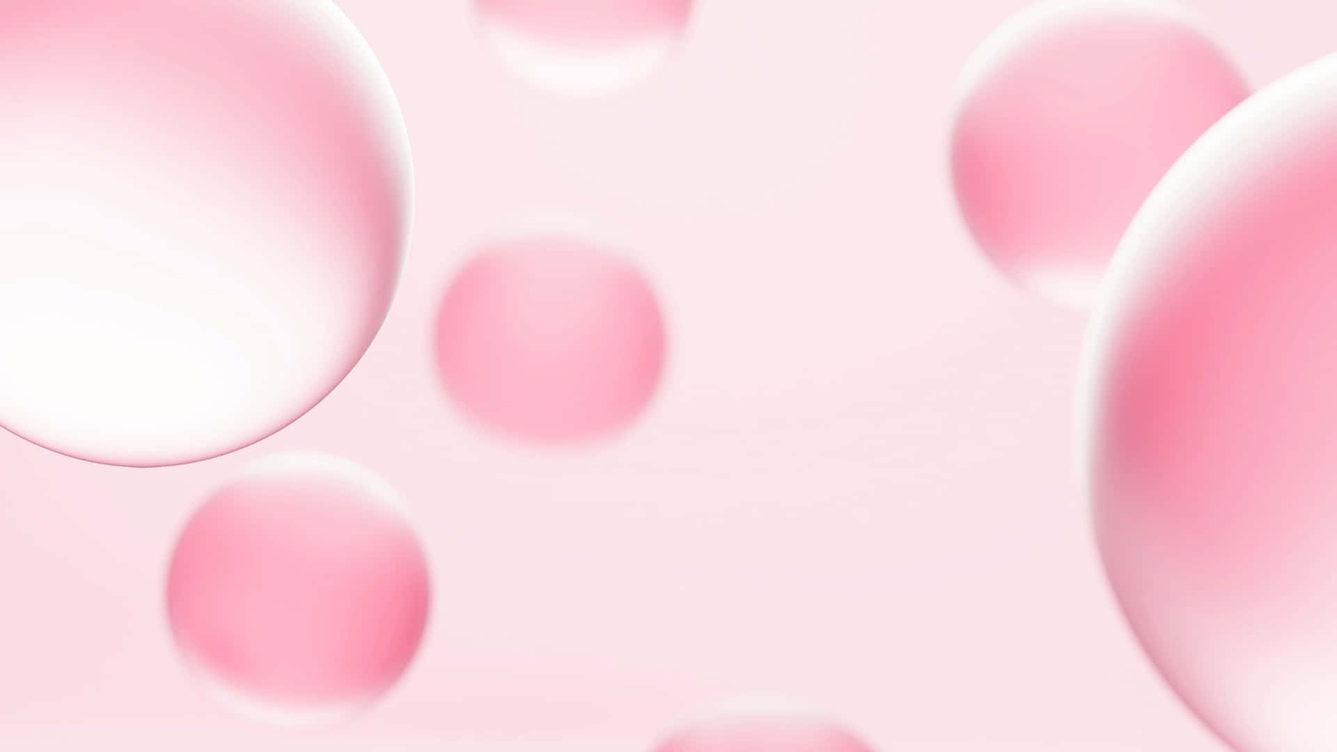 Aesthetic Computer Light Pink Bubbles Wallpaper