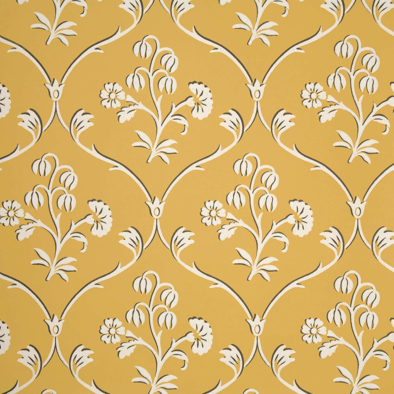 Aesthetic Conventional Yellow Wall Art Wallpaper