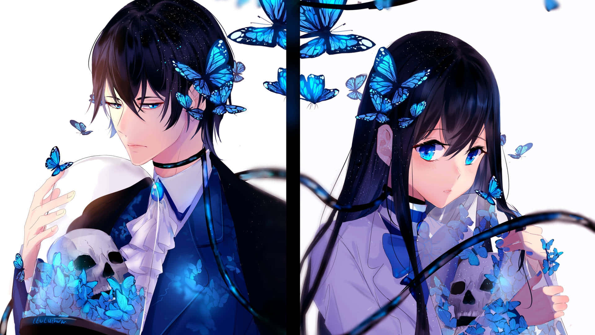 Cute Anime Couple - Anime Boy And Girl PNG Image | Transparent PNG Free  Download on SeekPNG